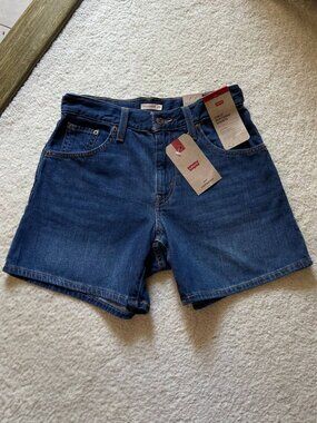 NWT Levi's Cinch High Rise Denim Shorts Size 25